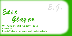 edit glazer business card